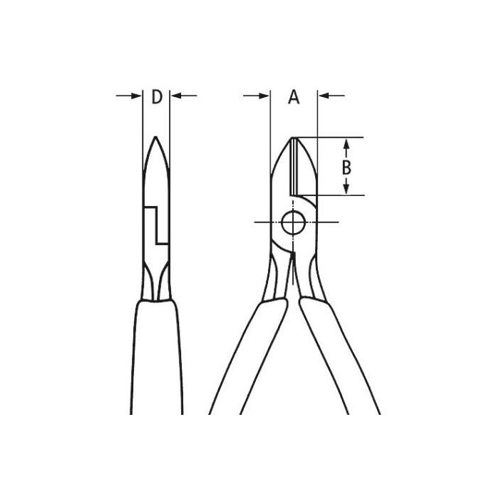 KNIPEX Elektronik- Seitenschneider 3