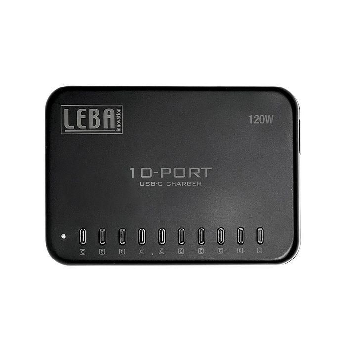 Leba NoteCharge 10 Ports, USB-C 12 Watt, Cargador Múltiple 10 Puertos 0 Leba NoteCharge 10 Ports, USB-C 12 Watt, Cargador Múltiple 10 Puertos 0