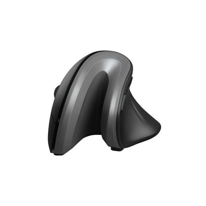 Trust Ratón Ergonómico Vertical Inalámbrico 600-1600DPI, Diseño Cómodo para Manos, 2 Botones para Pulgar, Negro