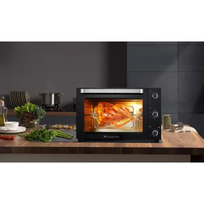 Continental Edison Mini horno eléctrico - Convección natural - CEMF60B3 - Negro - 60x39x48 cm 2