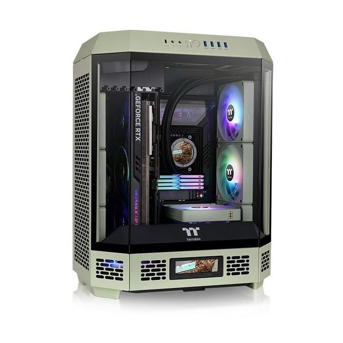 Thermaltake CA-1Z1-00MEWN-00 The Tower 600 Midi Tower Matcha Green - Chasis PC Gaming con Vidrio Templado ATX