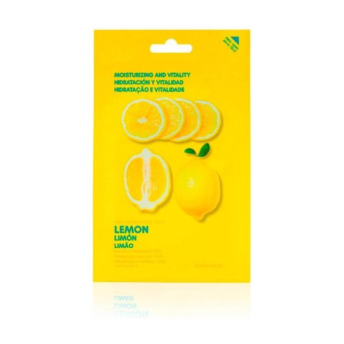 Holika Pure Essence Mascarilla Facial con Extracto de Limón, Luminosidad, Suavizante y Exfoliante Suave con Vitamina C, 23 mL