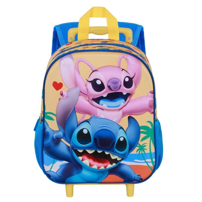 Disney Lilo y Stitch Mochila 3D con Ruedas Pequeña Ocean Azul - Infantil con Relieve Frontal y Bolsillos Laterales 1 Disney Lilo y Stitch Mochila 3D con Ruedas Pequeña Ocean Azul - Infantil con Relieve Frontal y Bolsillos Laterales 1