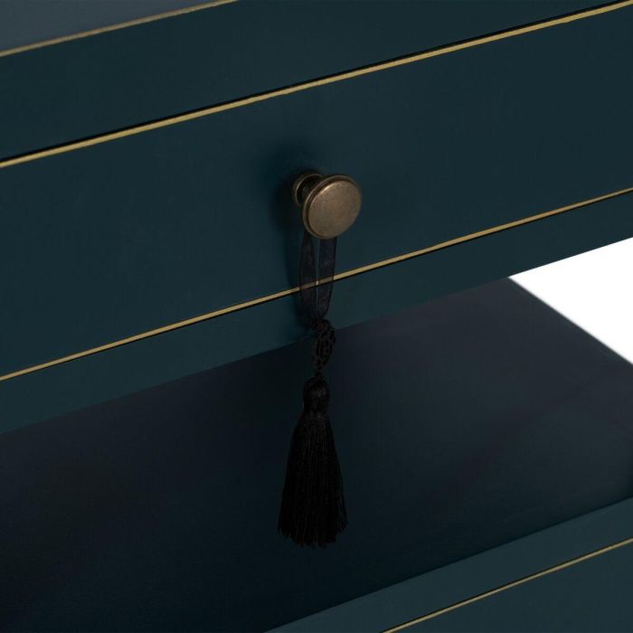 Mesita de Noche ORIENTE Azul Madera MDF 50 x 40 x 66 cm 4 Mesita de Noche ORIENTE Azul Madera MDF 50 x 40 x 66 cm 4