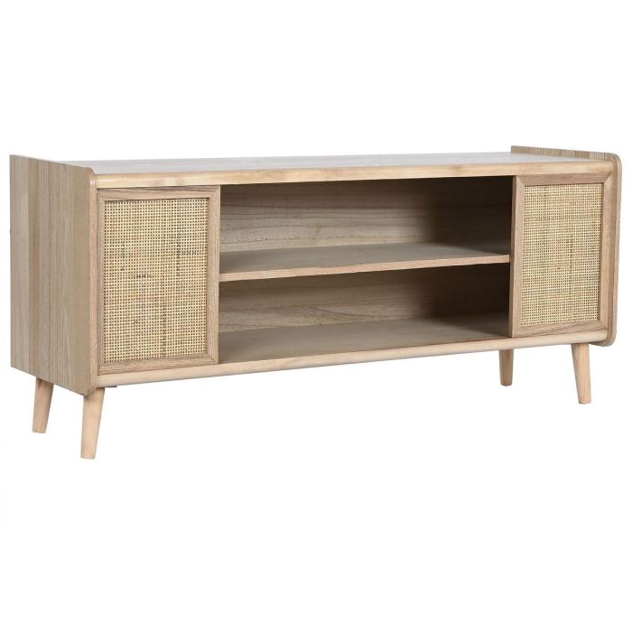 Mueble de TV Home ESPRIT Natural Ratán Madera de Paulonia 120 x 35 x 54 cm 0 Mueble de TV Home ESPRIT Natural Ratán Madera de Paulonia 120 x 35 x 54 cm 0