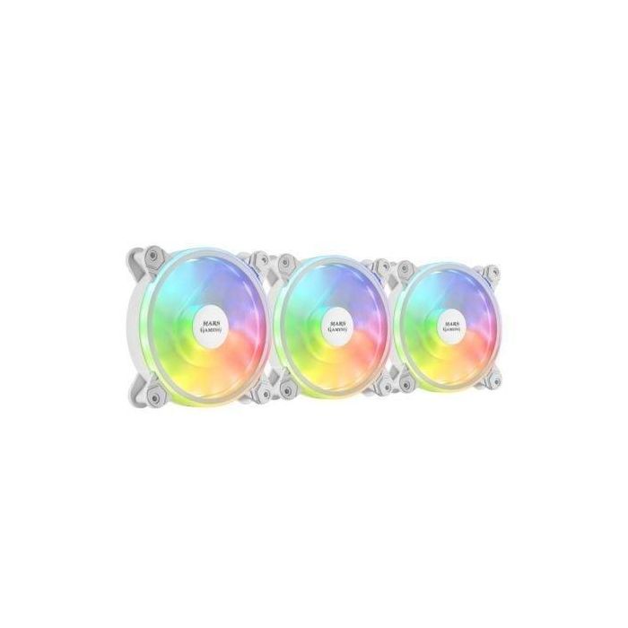 Pack 3 Ventiladores Mars Gaming MFXKITW/ 12cm + HUB + Mando a Distancia 2