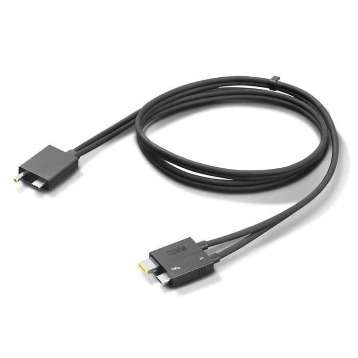 Lenovo Cable Divisor para Docking Station ThinkPad Thunderbolt 4 WorkStation - Conectores Slim-Tip y Thunderbolt 4, 0.7m