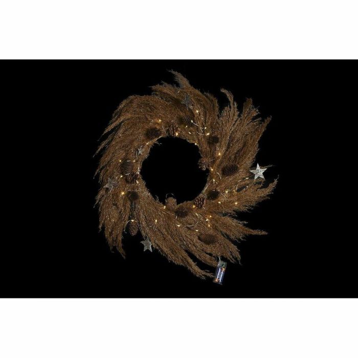 Corona Navidad Alpina DKD Home Decor Marron 5 x 60 x 60 cm (2 Unidades) 3 Corona Navidad Alpina DKD Home Decor Marron 5 x 60 x 60 cm (2 Unidades) 3
