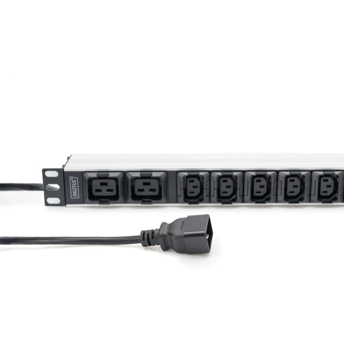 Steckdosenleiste Aluminium PDU 1U DIGITUS 16A 230VAC 50/60Hz 8x C13 2 x C19 1