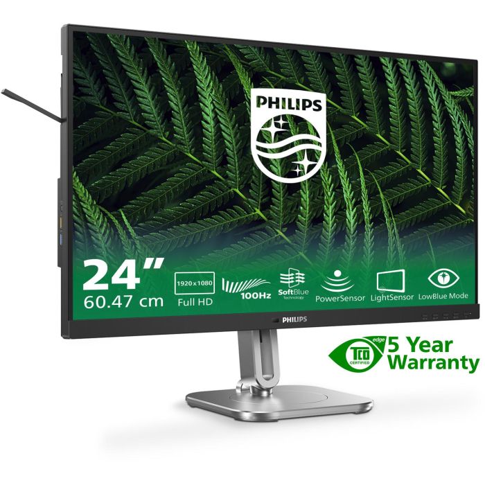 Philips Monitor 24B2G5200 23.8" (60.5cm) Full HD IPS 100Hz HDMI DP USB Antracita 8