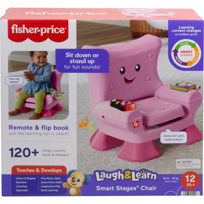 Fisher-Price JFF07 Río y Aprende Silla Electrónica Rosa de Aprendizaje Progresivo para Bebés 5