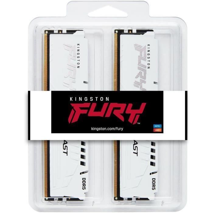 Kingston FURY Beast KF560C30BWEK2-32 32GB (2x16GB) DDR5 6000MT/s CL30 DIMM Blanco - Memoria para PC/servidor 4