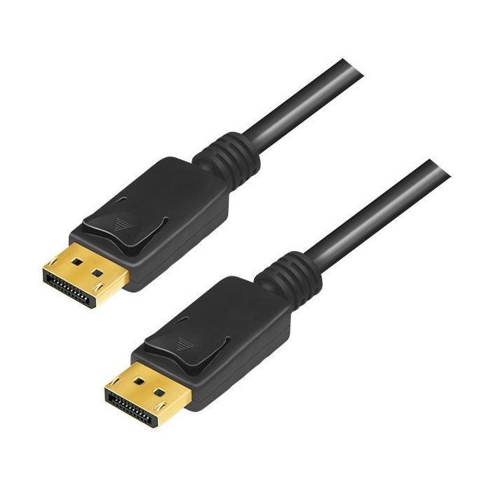 LogiLink Cable DisplayPort a DisplayPort 8K/60Hz 5m, Macho/Macho, Versión 1.4, Soporta 4K, 32.4 Gbit/s, Negro