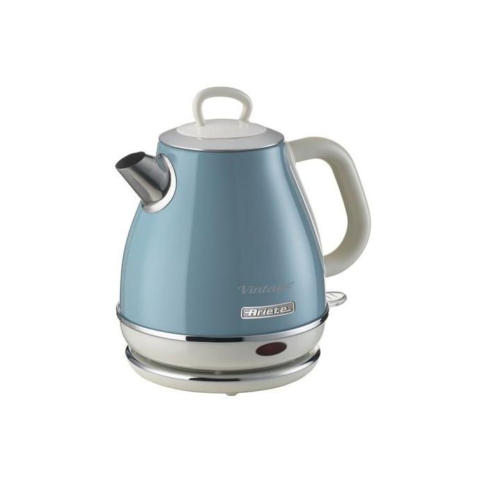 Ariete 2868/05 Hervidor Vintage Azul 1 Litro Apto para Inducción con Filtro Metal y Apagado Automático 0 Ariete 2868/05 Hervidor Vintage Azul 1 Litro Apto para Inducción con Filtro Metal y Apagado Automático 0
