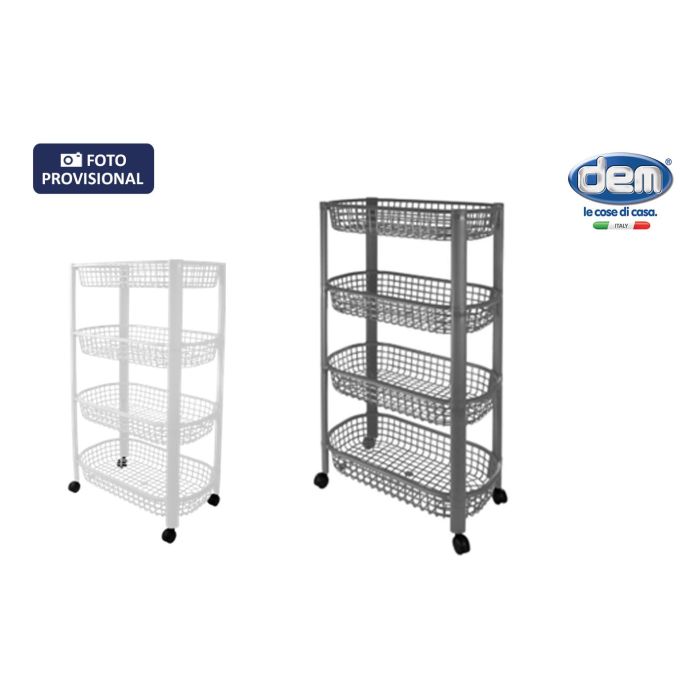 Inde Carrito Verdulero 4 Cestos, 25.9 x 13.9 x 46.7 cm (6 Unidades) Inde Carrito Verdulero 4 Cestos, 25.9 x 13.9 x 46.7 cm (6 Unidades)