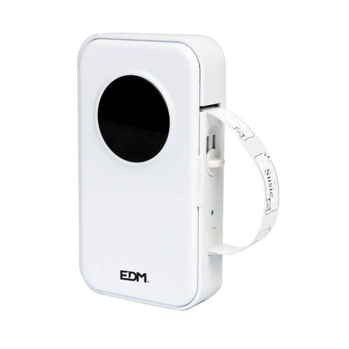Edm Impresora etiquetadora térmica bluetooth mini, recargable USB-C, incluye rollo de papel continuo 2