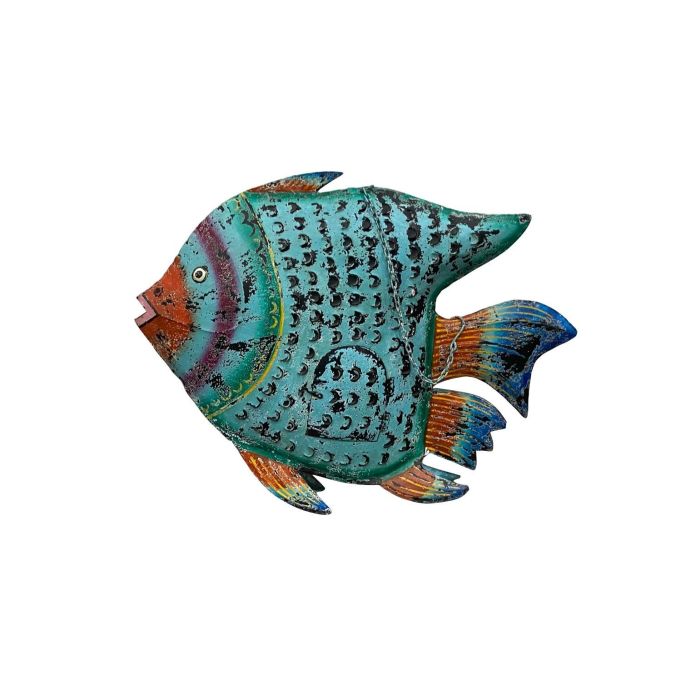 Figura Decorativa Home ESPRIT Multicolor Pez 108 X 16 X 80 cm