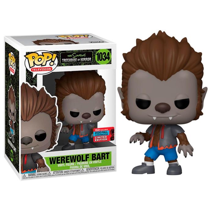 FUNKO Figura POP The Simpsons Werewolf Bart Exclusive Fall Convention 2020 Edición Limitada Vinilo 9cm