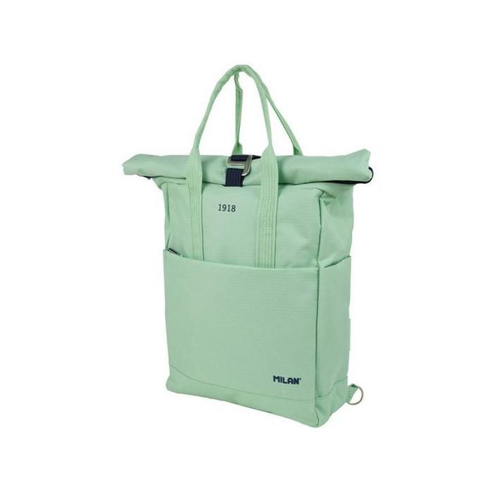 Mochila urbana con cierre superior enrollable 10 l. serie 1918, verde milan Mochila urbana con cierre superior enrollable 10 l. serie 1918, verde milan