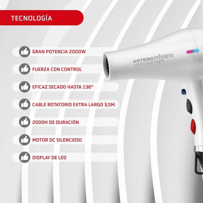 Secador de Pelo Artero SECADOR INFERNO Light 3 Secador de Pelo Artero SECADOR INFERNO Light 3