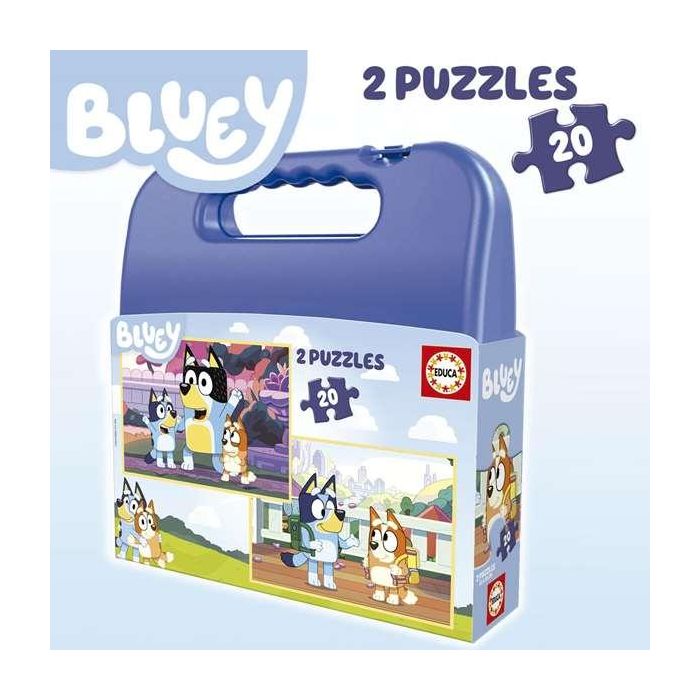Puzzle 2x20 piezas bluey en maletin 4 Puzzle 2x20 piezas bluey en maletin 4