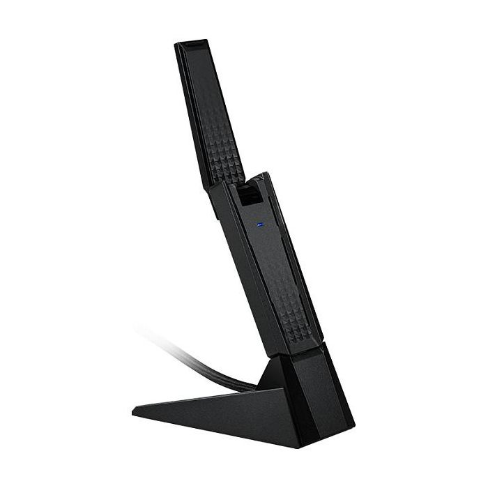 MSI Adaptador Wifi 6E GUAXE54 AXE5400 USB 3.2 Gen 1, WiFi 6E (802.11ax), 2.4GHz AX hasta 574 Mbps, 5GHz AX hasta 2402 Mbps, 6GHz AX hasta 2402 Mbps 6