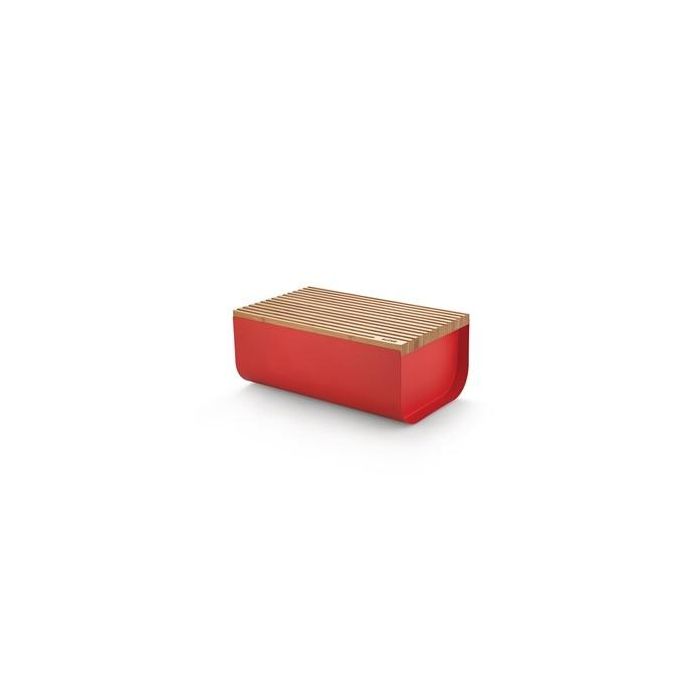 Alessi BG03 R Mattina Panera - Caja de Pan y Tabla de Cortar en Acero y Resina, Diseñado por Big-Game Alessi BG03 R Mattina Panera - Caja de Pan y Tabla de Cortar en Acero y Resina, Diseñado por Big-Game
