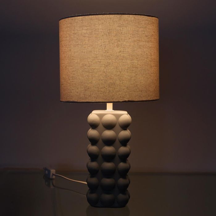 Lámpara De Cerámica Taupe Home Deco Factory 2 Lámpara De Cerámica Taupe Home Deco Factory 2