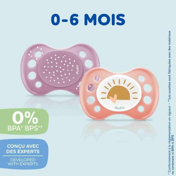 Dodie Chupetes Anatómicos Pack de 3 Día y Noche 0-6 Meses Sin BPA Resistentes Antiirritaciones 1