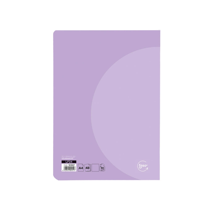Liderpapel Libreta A5 48 hojas 90gr Tapa Plástico 360° Liso Colores Pastel Surtidos 3