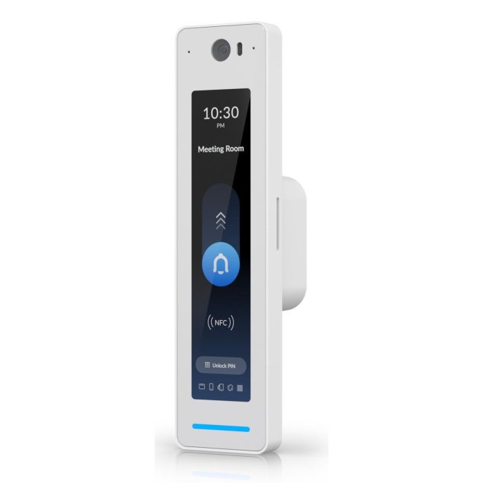 Ubiquiti 4.7" touchscreen, BLE 4.2, NFC, face, PIN, PoE, 1x GbE RJ45 port, 48V DC, 6W, Proximity sensor, Polycarbonate, glass, IP55, white 1 Ubiquiti 4.7" touchscreen, BLE 4.2, NFC, face, PIN, PoE, 1x GbE RJ45 port, 48V DC, 6W, Proximity sensor, Polycarbonate, glass, IP55, white 1