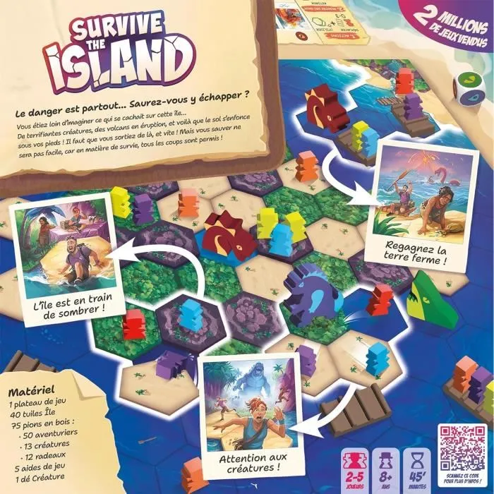 Asmodee Sobrevive a la Isla - Juego de Mesa (Idioma Francés) 2