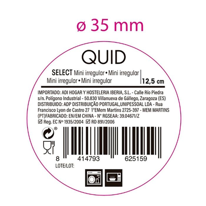 Mini Irregular Porcelana Select Quid 12,5 cm (12 Unidades) Mini Irregular Porcelana Select Quid 12,5 cm (12 Unidades)