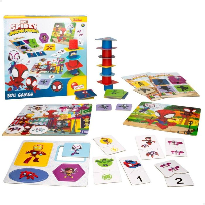 Juego Educativo Spidey 24,5 x 0,2 x 24,5 cm (6 Unidades) 10 en 1 6 Juego Educativo Spidey 24,5 x 0,2 x 24,5 cm (6 Unidades) 10 en 1 6