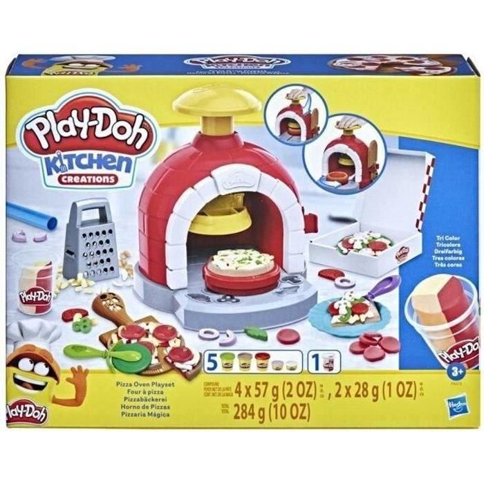 Play-Doh Horno De Pizzas F4373 Hasbro Juguete de Plastilina para Crear Pizzas con Más de 25 Ingredientes y 6 Colores