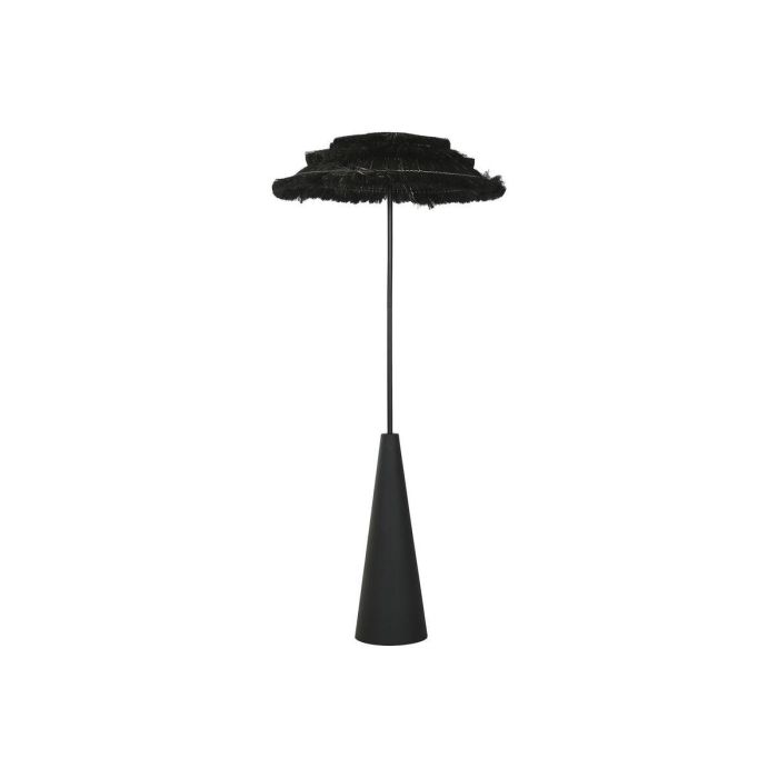 DKD Home Decor Lámpara de Pie Tropical Negra de Fibra y Metal 171 cm Alto, Base 80x80 cm - Compatible E27, 50W. Diseño Desmontable 0 DKD Home Decor Lámpara de Pie Tropical Negra de Fibra y Metal 171 cm Alto, Base 80x80 cm - Compatible E27, 50W. Diseño Desmontable 0