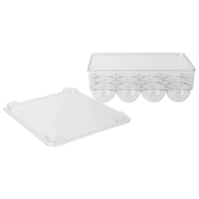 Cook Concept Huevera Nevera para 12 Huevos Transparente con Tapa 22,5x16 cm 4