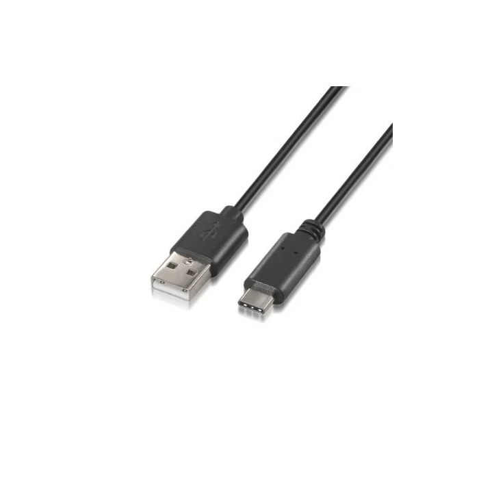 AISENS Cable USB-C a USB A 2.0 Macho a Macho Negro 2m A107-0052