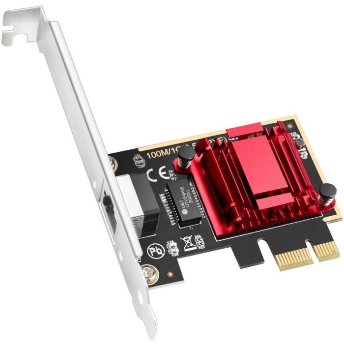 Cudy Adaptador de Red PCI Express 2.5G Ethernet Gigabit para PC/Servidor, Interno, RJ-45, Soporte de Bajo Perfil 1