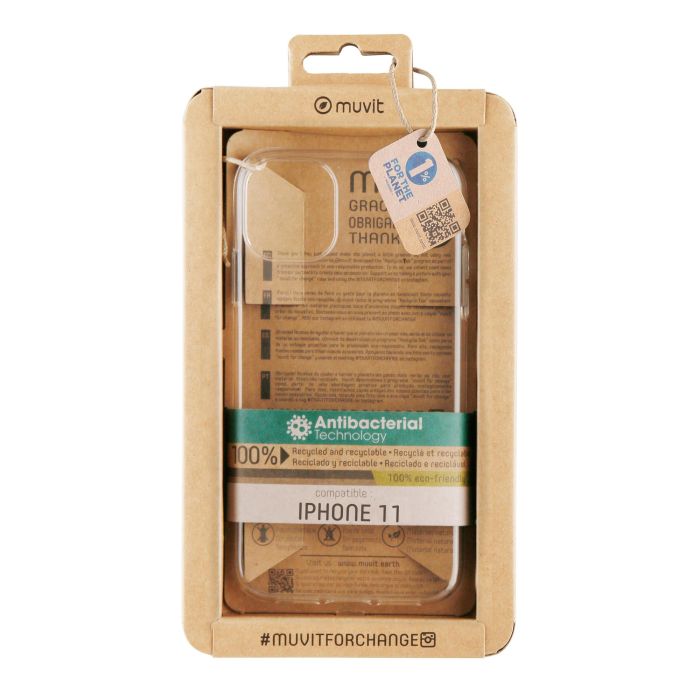 Muvit Funda Recycletek Antibacteriana para Apple iPhone - Material 100% Reciclado 0 Muvit Funda Recycletek Antibacteriana para Apple iPhone - Material 100% Reciclado 0