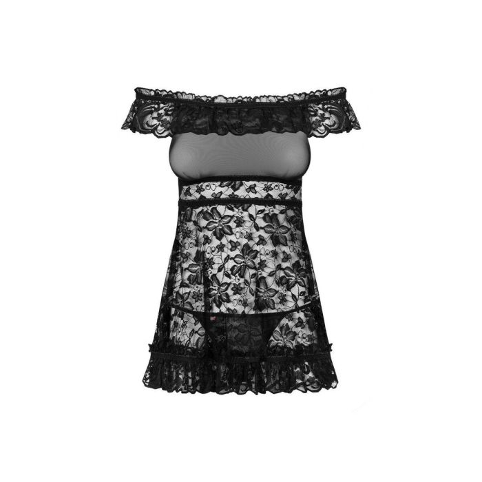 Picardías Obsessive Negro L/XL Flores 3 Picardías Obsessive Negro L/XL Flores 3