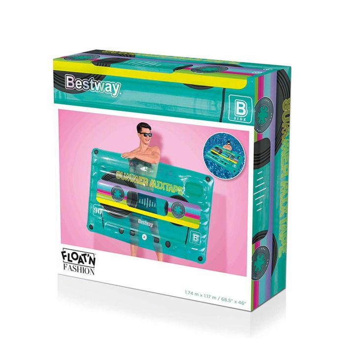 Bestway Colchoneta Hinchable Retro Cassette 174x117 cm Playa y Piscina 43649 15 Bestway Colchoneta Hinchable Retro Cassette 174x117 cm Playa y Piscina 43649 15