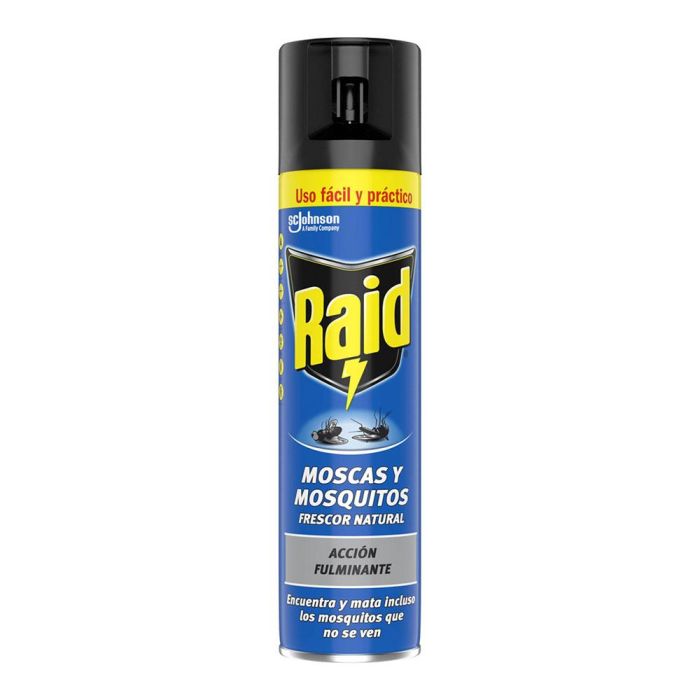 Insecticida Raid Spray Moscas Y Mosquitos Frescor Natural Bote De 400 mL