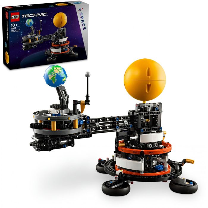 LEGO Technic 42179 Planeta Tierra y Luna en Órbita, Detallado Modelo del Sistema Solar para Construir, Set de Juguete Educativo de Ciencia Espacial 2