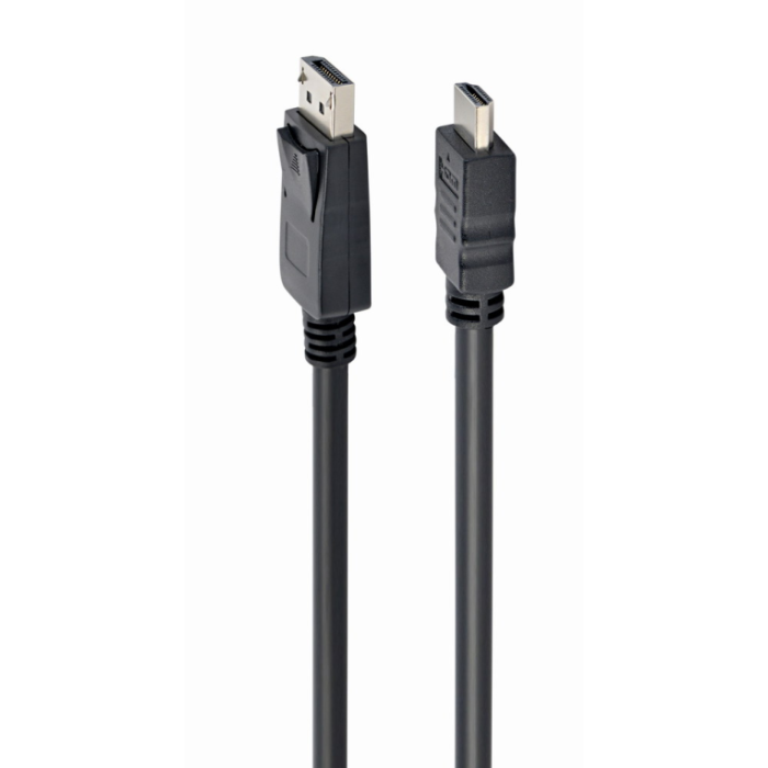 Gembird Cable Adaptador DisplayPort a HDMI, 3 Metros, Conector HDMI Tipo A (Estándar), negro