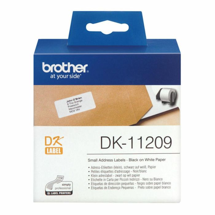 Etiquetas para Impresora Brother DK-11209 Negro/Blanco 62 x 29 mm (3 Unidades) 2 Etiquetas para Impresora Brother DK-11209 Negro/Blanco 62 x 29 mm (3 Unidades) 2