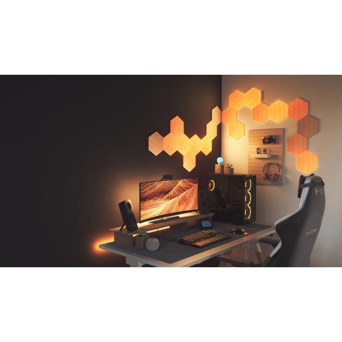 Panel LED Nanoleaf NL52-K-3002HB-13PK Blanco Marrón 4000 K 20 Panel LED Nanoleaf NL52-K-3002HB-13PK Blanco Marrón 4000 K 20