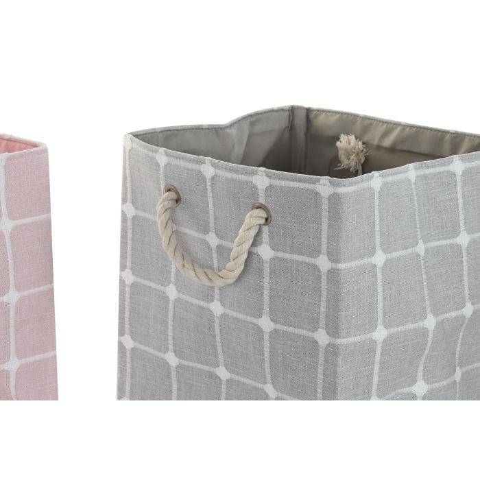 DKD Home Decor Cesta Basicos Gris Beige 30 x 30 x 30 cm (4 Unidades) 1 DKD Home Decor Cesta Basicos Gris Beige 30 x 30 x 30 cm (4 Unidades) 1