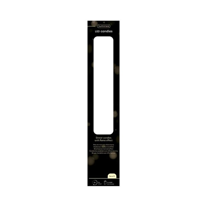 Vela de cera led efecto llama color gris, ø2 x 24,5 cm, 2 unidades 1 Vela de cera led efecto llama color gris, ø2 x 24,5 cm, 2 unidades 1