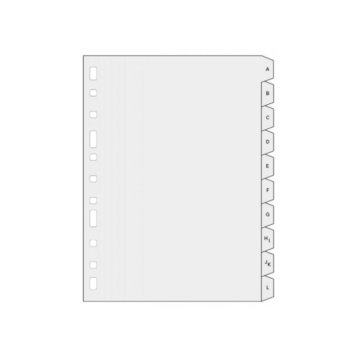 Multifin 3005 Separador Alfabético Plástico Folio Natural 20 Pestañas 215x310 mm 1